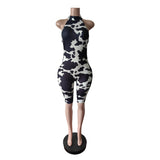Women's Cow Print Halter Romper