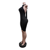 Women's Mock Neck Biker Romper