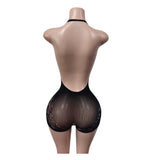Women's Lace Halter Bodysuit Romper