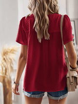 Women's Textured Babydoll Blouse