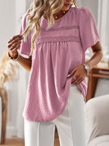 Women's Textured Babydoll Blouse