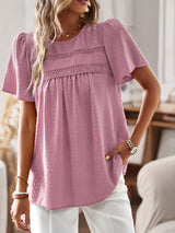 Women's Textured Babydoll Blouse