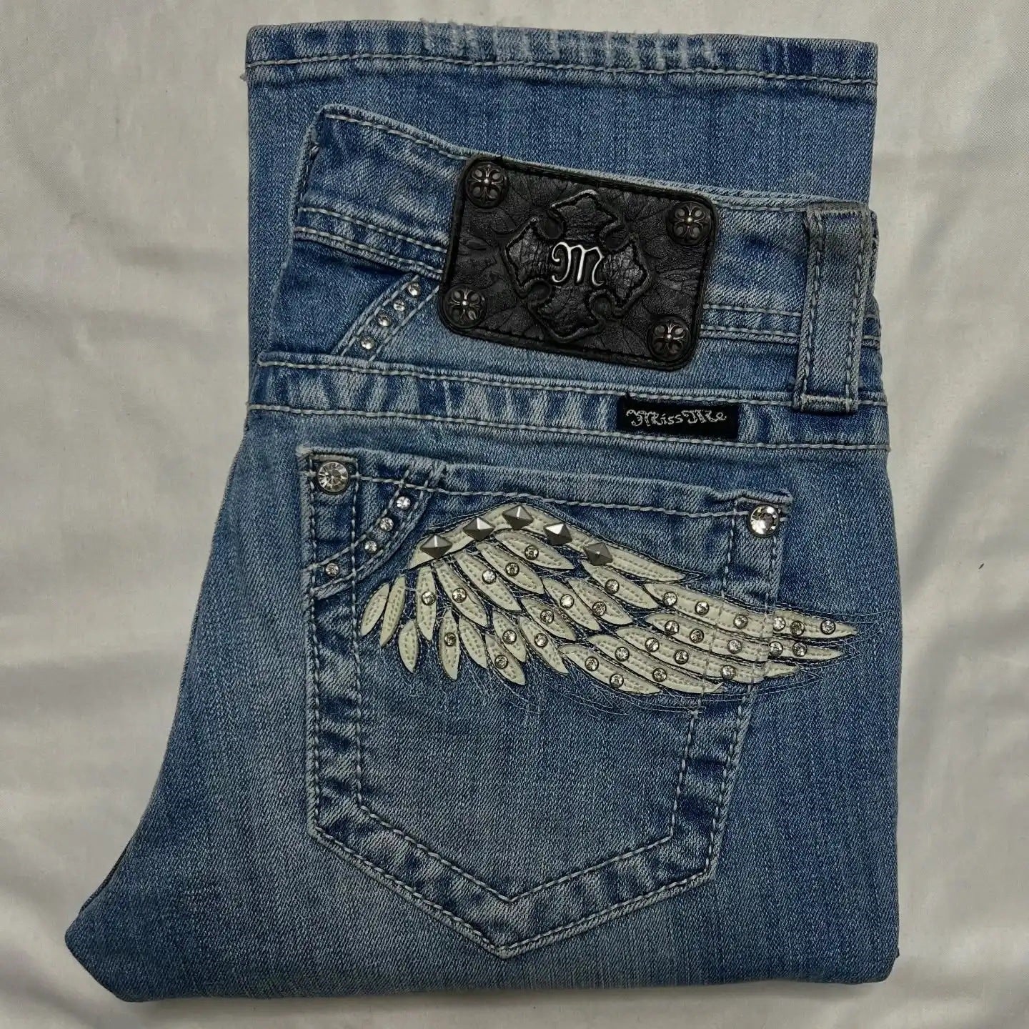 Women's Embroidered Wing Bootcut Jeans