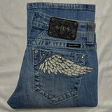 Women's Embroidered Wing Bootcut Jeans