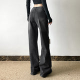 Women's Rhinestone Wide Leg Jeans