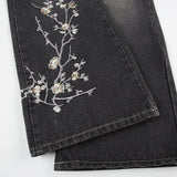 Women's Floral Embroidered Flare Jeans