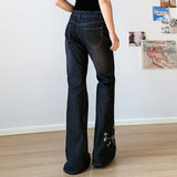 Women's Floral Embroidered Flare Jeans