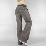 Women's Low Rise Wide Leg Cargo Pants