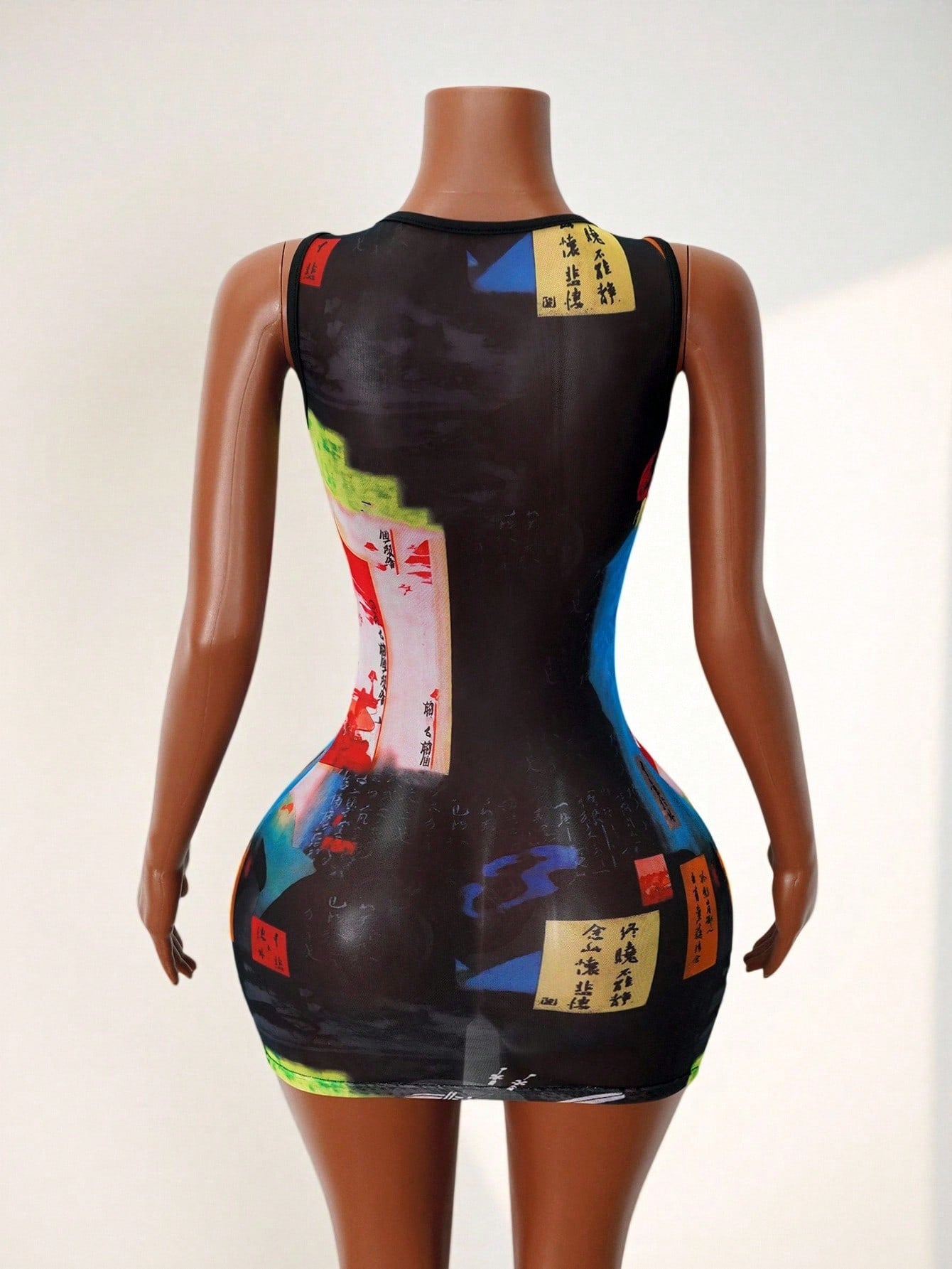 Women's Graphic Print Bodycon Mini Dress