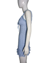 Women's Ruffle Trim Bodycon Mini Dress