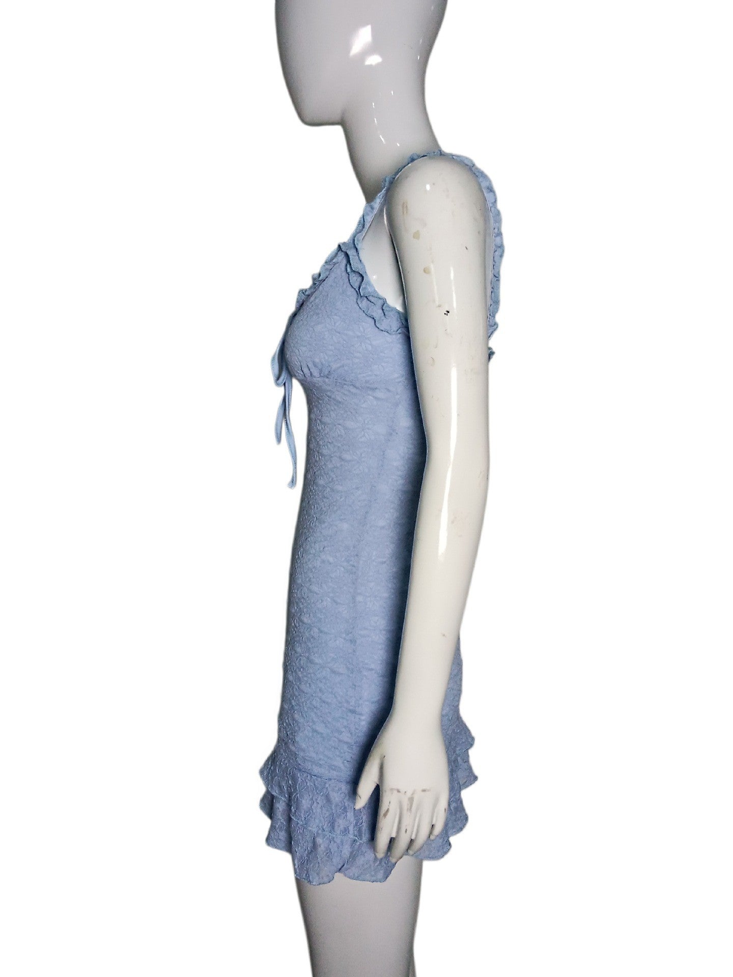Women's Ruffle Trim Bodycon Mini Dress