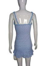 Women's Ruffle Trim Bodycon Mini Dress