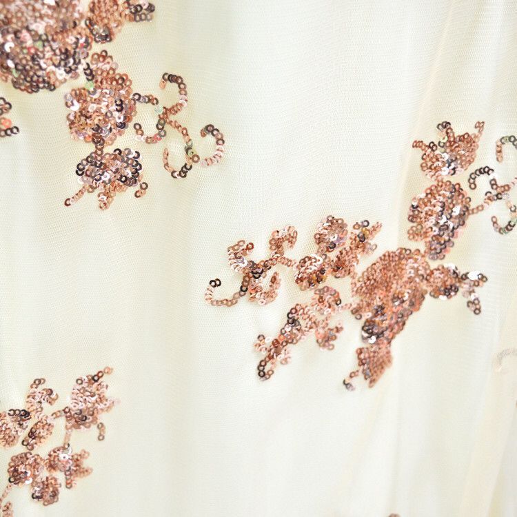 Women's V-Neck Sequin Mermaid Evening Maxi Dress