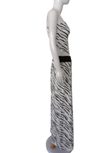 Women's Zebra Print Tube Top & Wide Leg Pants Set