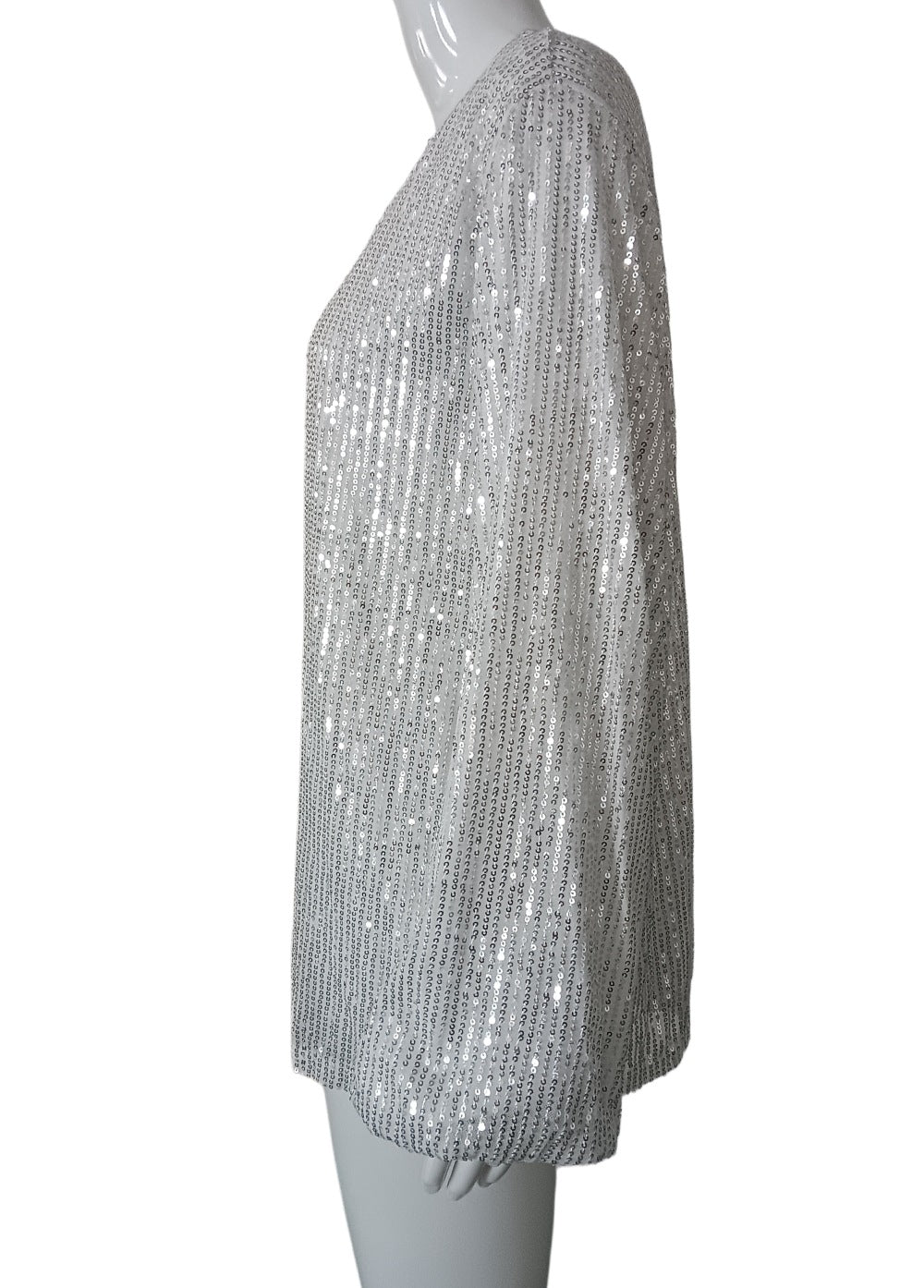 Women's Sparkly Sequin V-Neck Long Sleeve Blouse