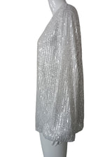 Women's Sparkly Sequin V-Neck Long Sleeve Blouse