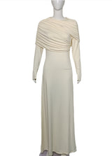 Women's Draped Long Sleeve Elegant Maxi Dress