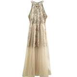 Women's Sequin Halter High-Low Cocktail Dress