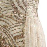 Women's Sequin Halter High-Low Cocktail Dress