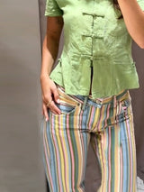 Women's Vintage Multi-Stripe Straight Leg Casual Pants