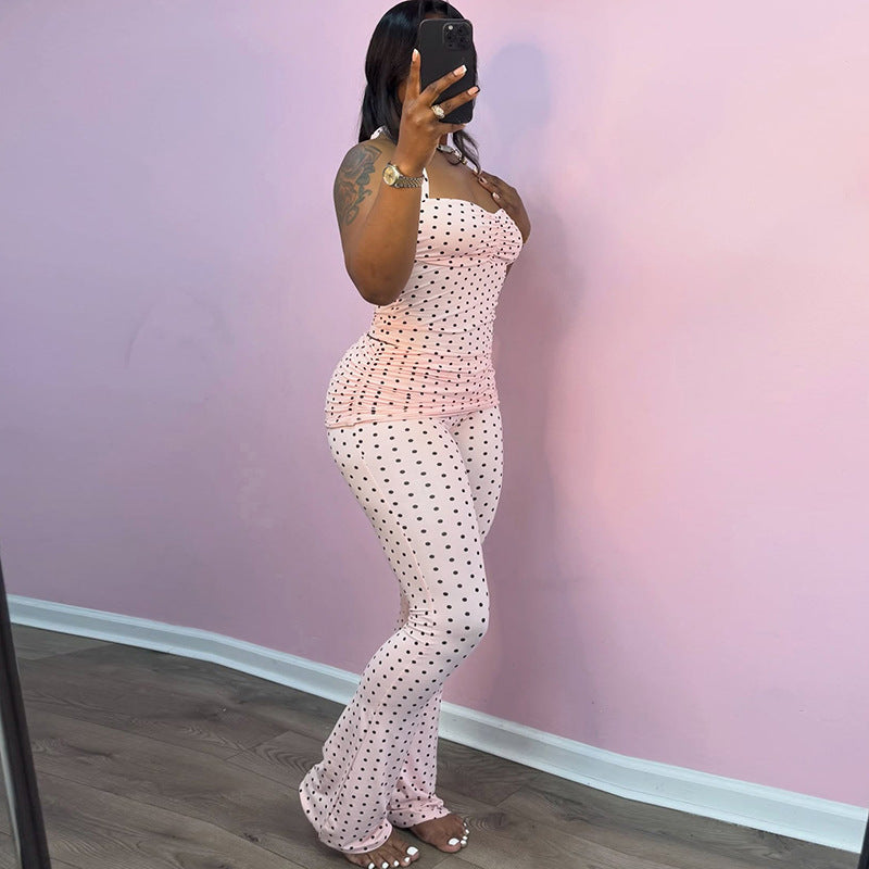 Women's Ribbed Crop Tank Top & Shorts Two-Piece Set