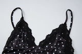 Women's Polka Dot Lace Cami Pajama Set