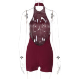 Women's Halter Neck Sleeveless Romper