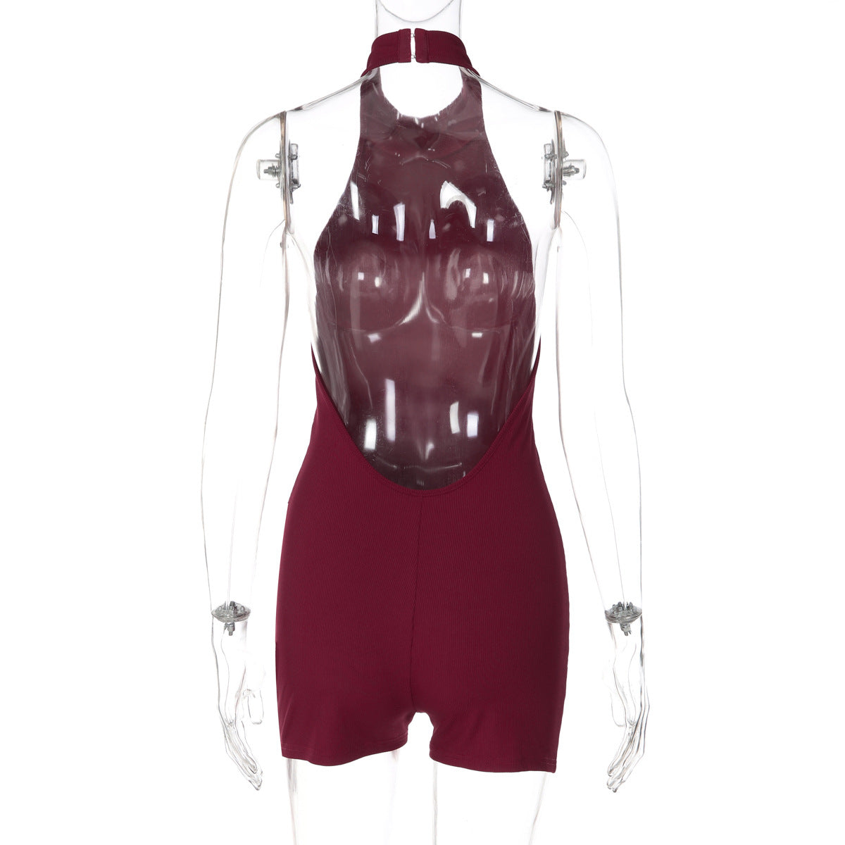 Women's Halter Neck Sleeveless Romper