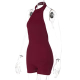 Women's Halter Neck Sleeveless Romper