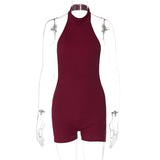 Women's Halter Neck Sleeveless Romper