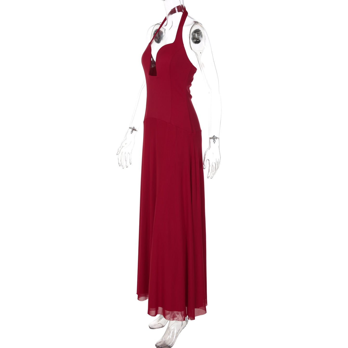 Women's Halter Neck Maxi Evening Dress