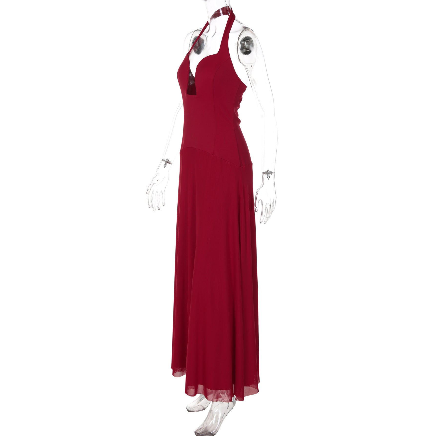 Women's Halter Neck Maxi Evening Dress