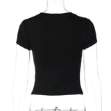 Women's Cut Out Tie Front Slim Fit Top