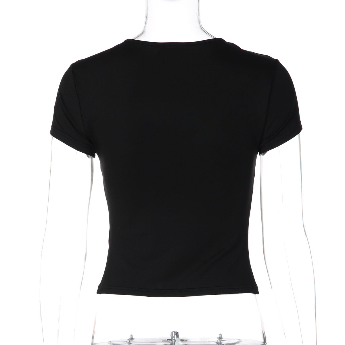 Women's Cut Out Tie Front Slim Fit Top