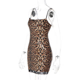 Women's Sequin Leopard Print Mini Dress