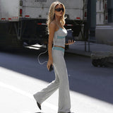 Women's Lace Trim Cami Top and Pants Set
