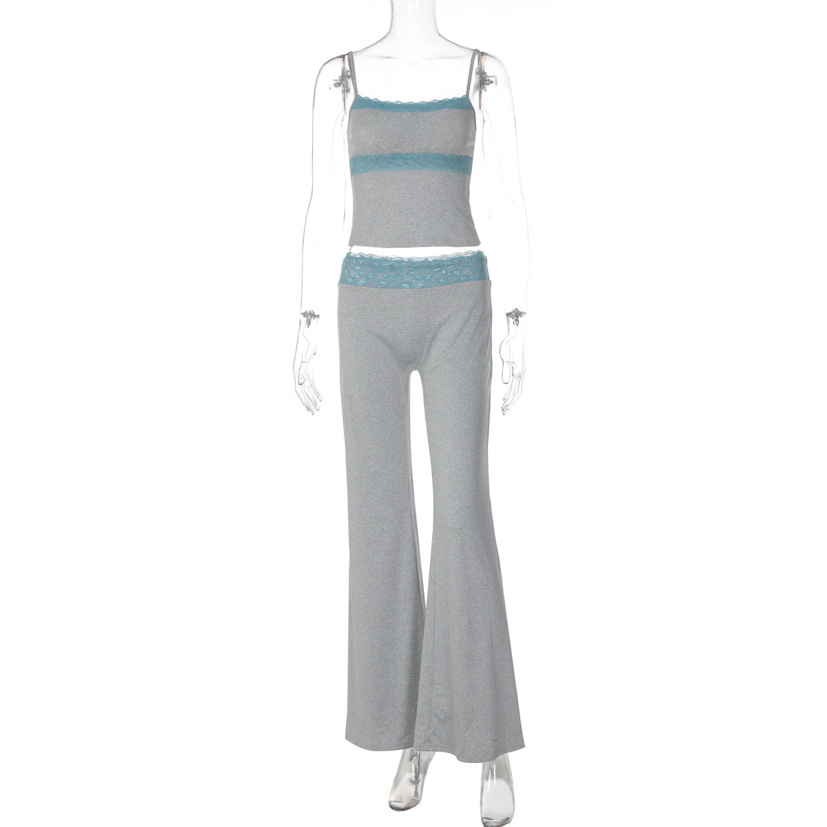 Women's Lace Trim Cami Top and Pants Set