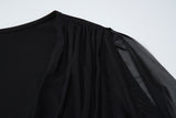 Women's Sheer Sleeve V Neck Blouse Top