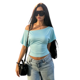 Women's Off Shoulder Short Sleeve Top