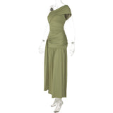 Women's One Shoulder Split Maxi Dress