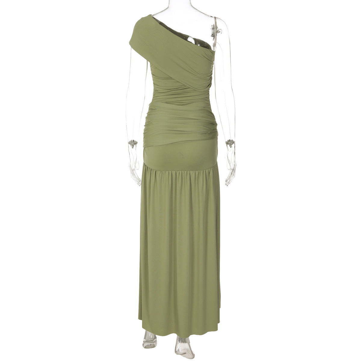 Women's One Shoulder Split Maxi Dress