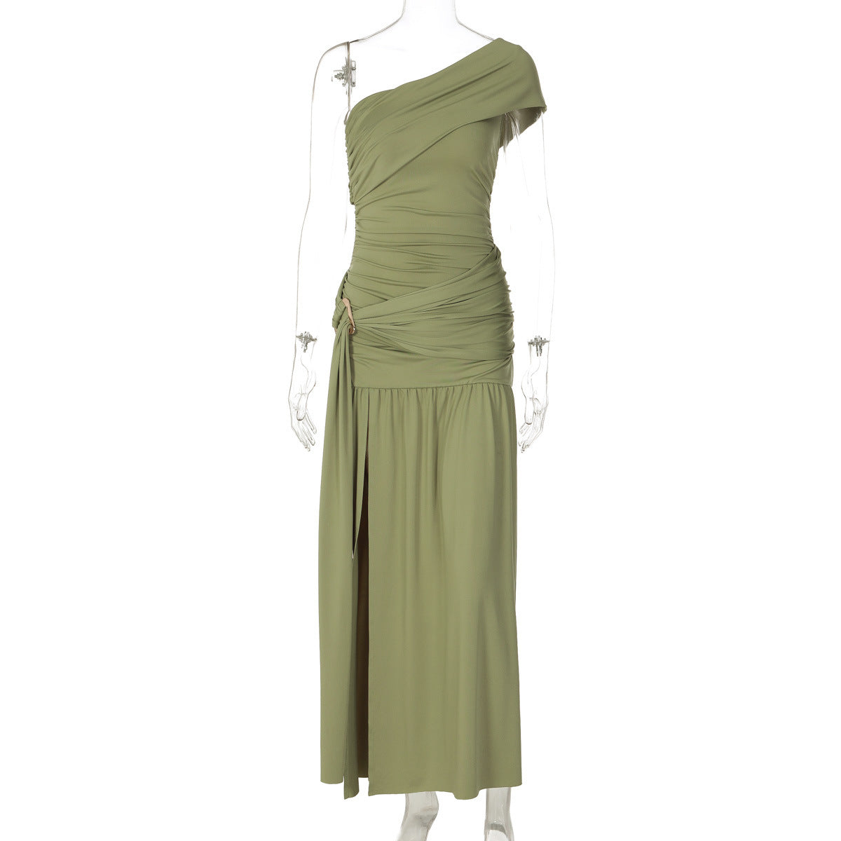 Women's One Shoulder Split Maxi Dress