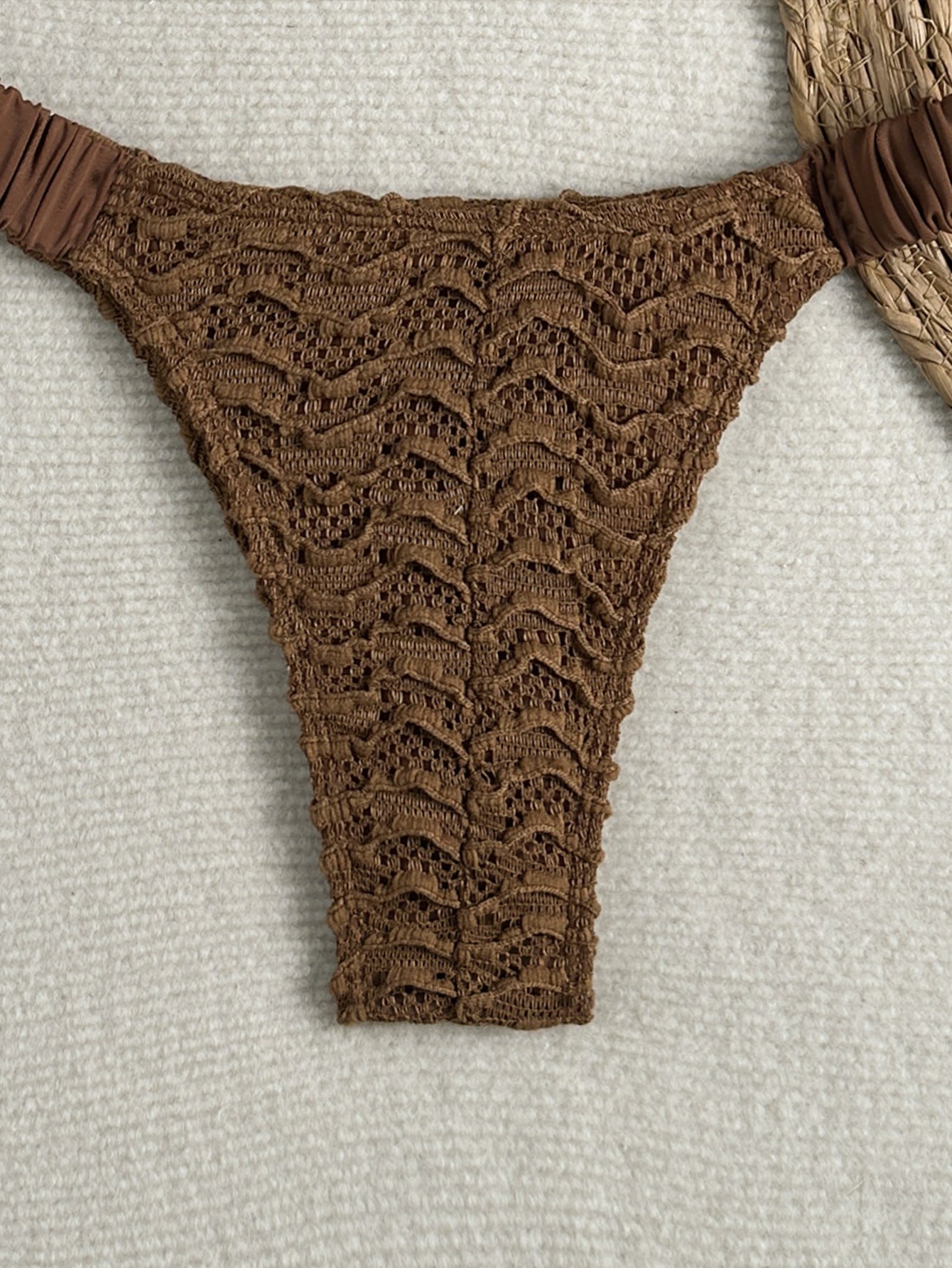 Women's Textured Shell Accent Triangle Bikini Set