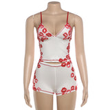 Women's Printed Cami Top & Shorts Lounge Set