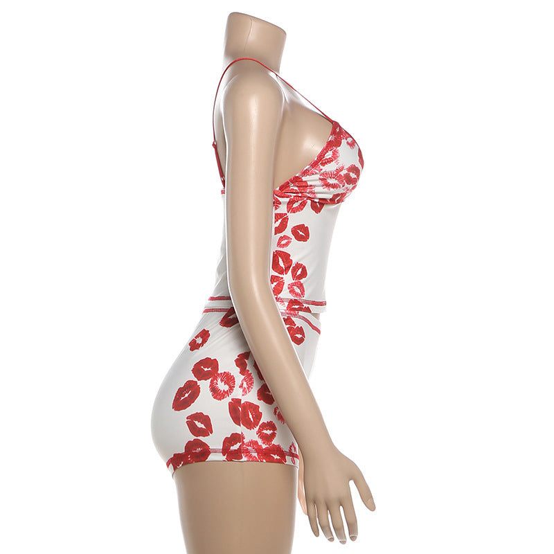 Women's Printed Cami Top & Shorts Lounge Set