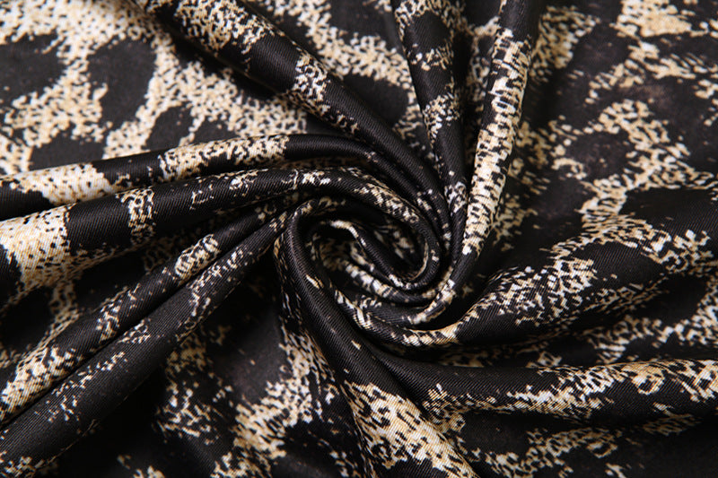 Women's Strapless Leopard Print Maxi Dress