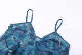 Vintage Print Mesh Cami Top
