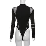 Long Sleeve Graphic Compression Bodysuit