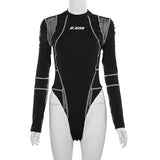 Long Sleeve Graphic Compression Bodysuit