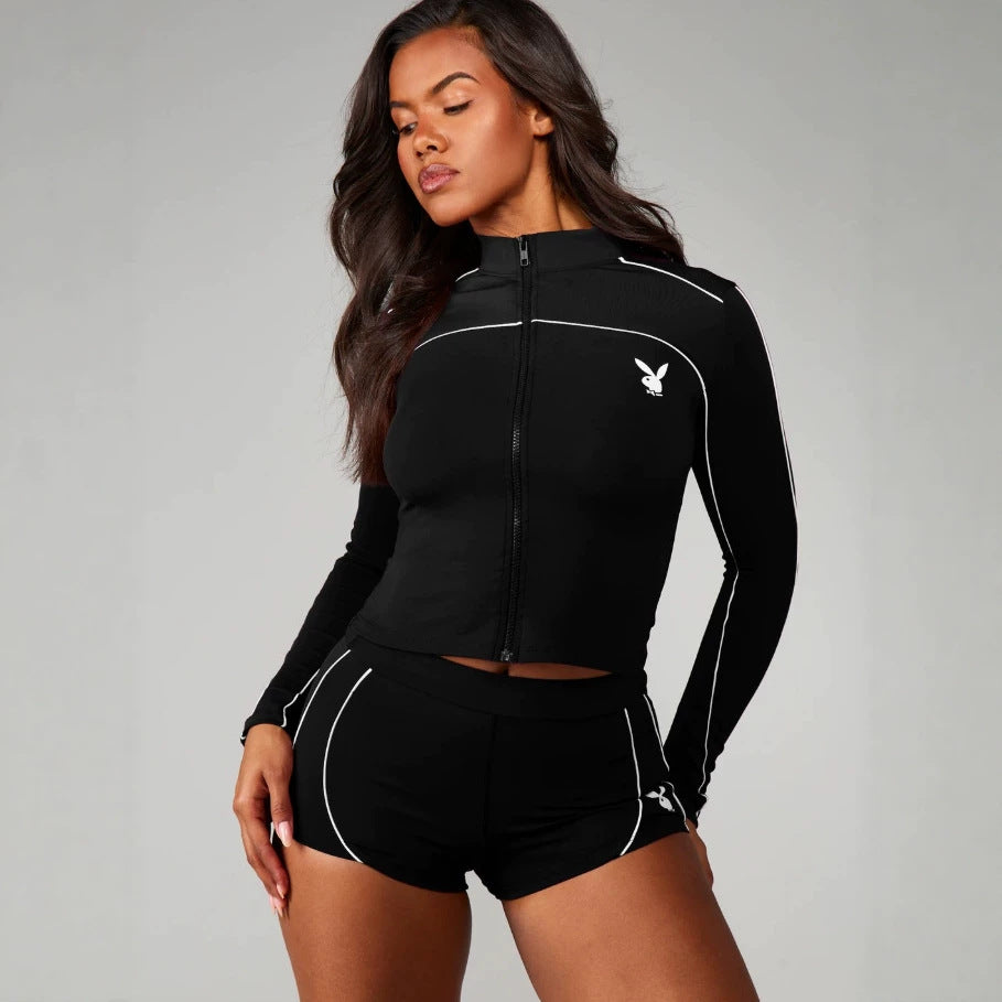 Women`s Zip Front Activewear Set